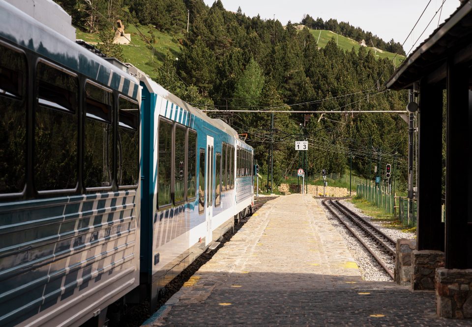 travelling by train concept